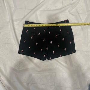 Jones New York Black Shorts with Pink Flamingo Pattern New No tag size 6